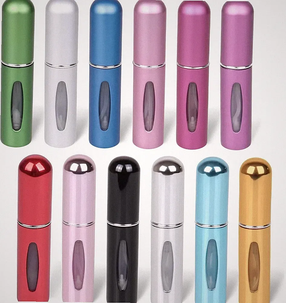 12 PCS Travel Refillable Perfume Atomizer Bottles,5ml Mini Portable Spray Bottle