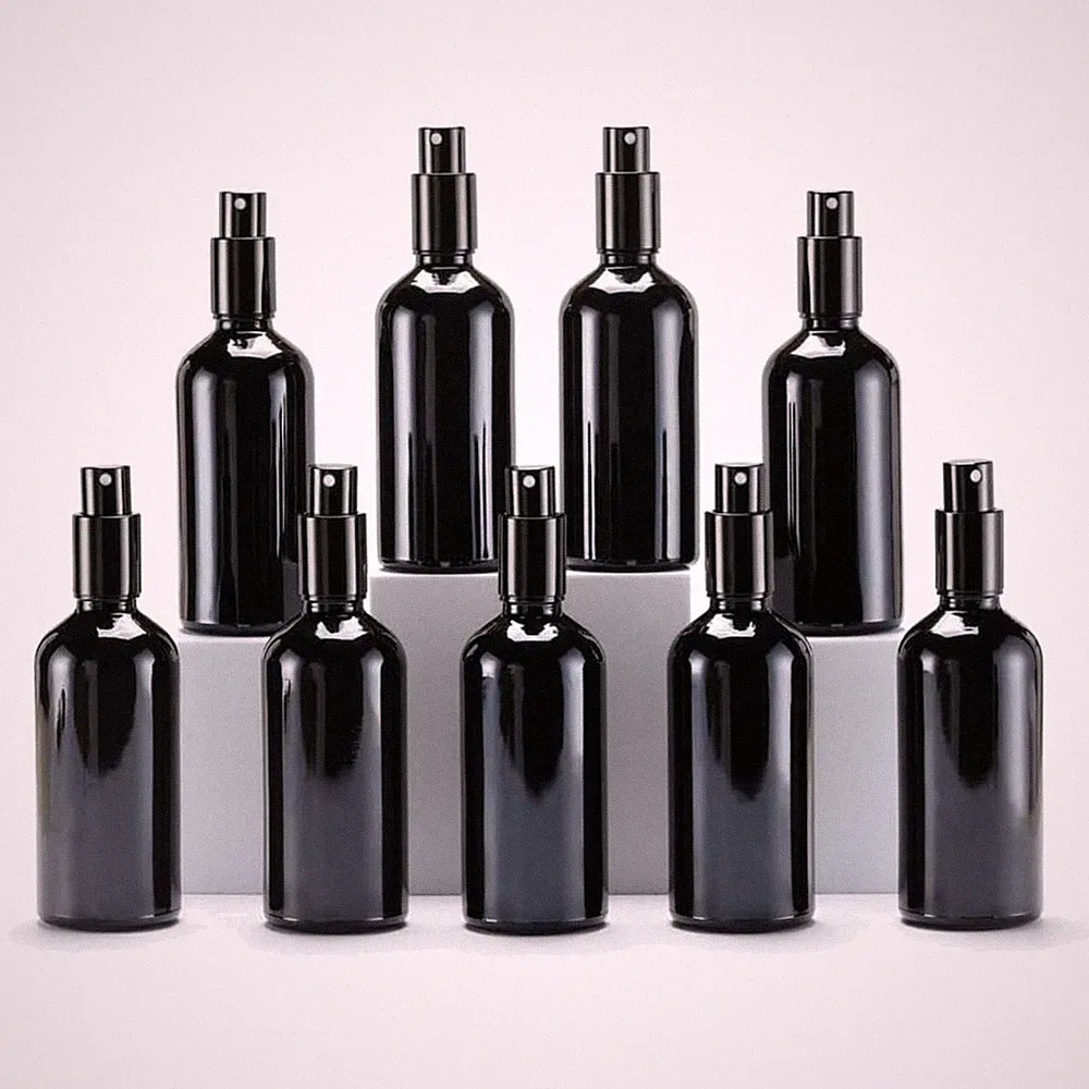 9-Pack Small Glass Spray Bottles 4oz - Fine Mist, Refillable