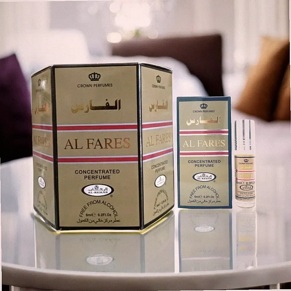 Al Fares-6 ml (.2oz) Roll-on Perfume Oil by Al-Rehab-Men's Fragrances (Box of 6)