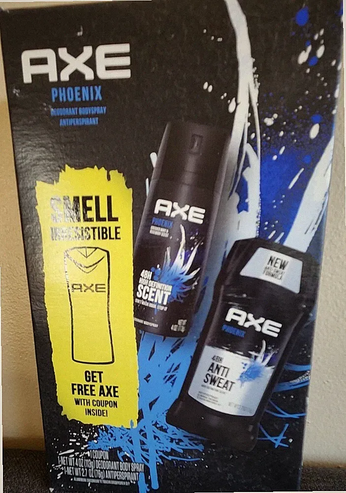 AXE Phoenix Gift Set 1 Deodorant Body Spray & 1 Antiperspirant. New Sealed. Gift