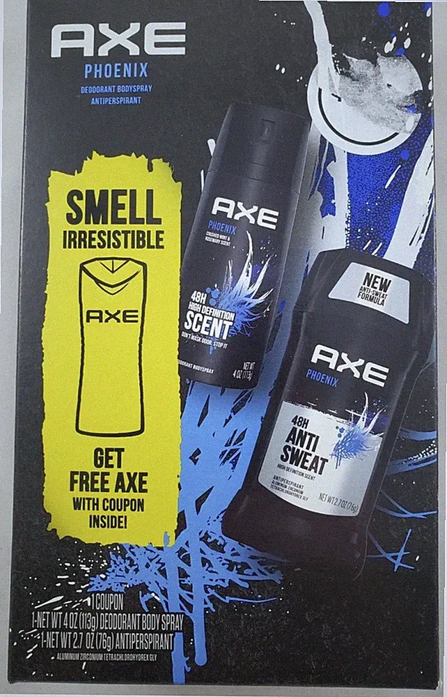 AXE Phoenix Gift Set 1 Deodorant Body Spray & 1 Antiperspirant per box Sealed