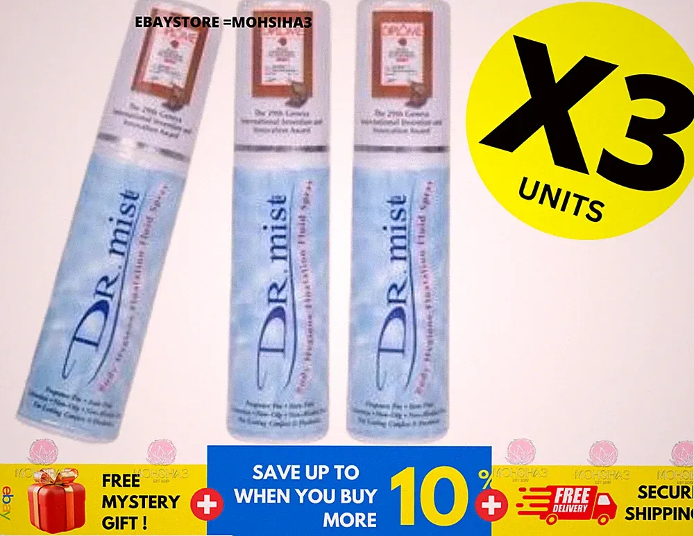 Dr Mist Natural Aluminum Free Deodorant Spray Removes Body Odor 75ML ( X 3 )