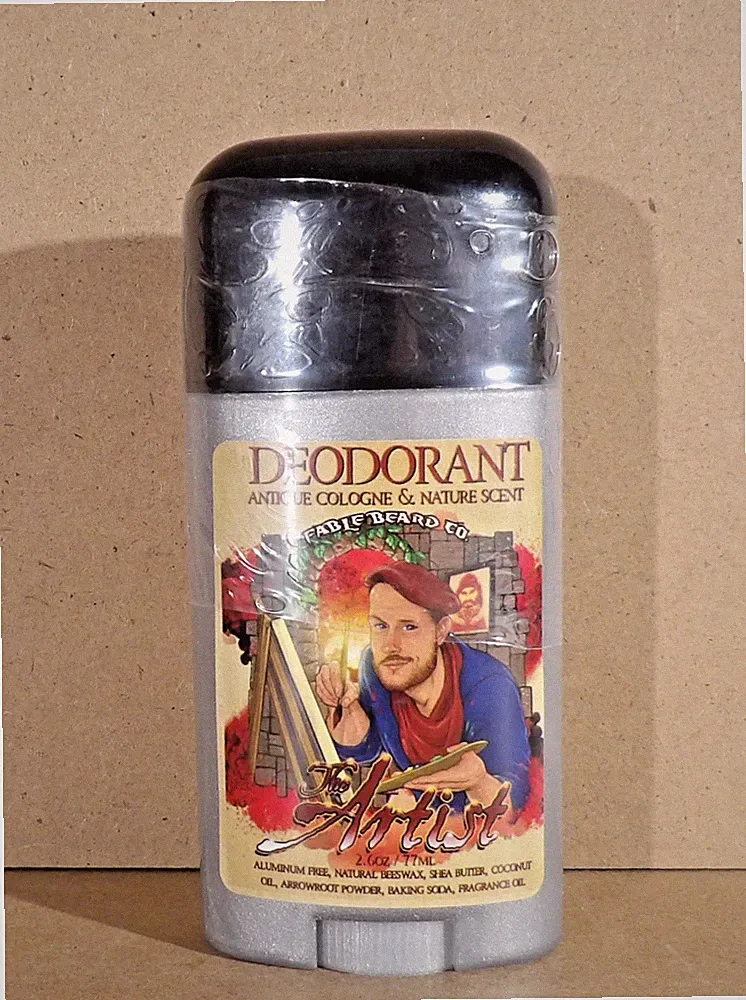 Fable Beard Co THE ARTIST Deodorant 2.6 oz Antique Cologne & Nature Scent SEALED