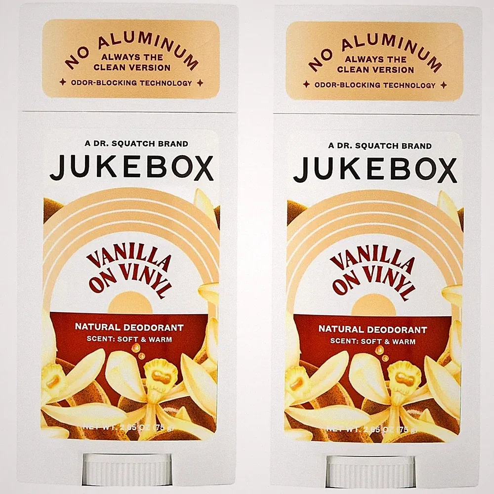 JUKEBOX Natural Deodorant for Women Vanilla Ylang Ylang Scent Aluminum Free 2 PK