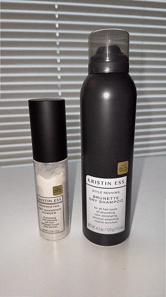 Kristin ESS Brunette Dry Shampoo Spray & Fragrance Free Powder Duo, 4.3 oz, 1.3...