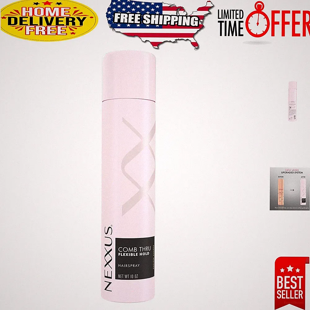 Lightweight & Brushable Hold Hairspray - 10 oz Rose Jasmine Scent, Frizz Control