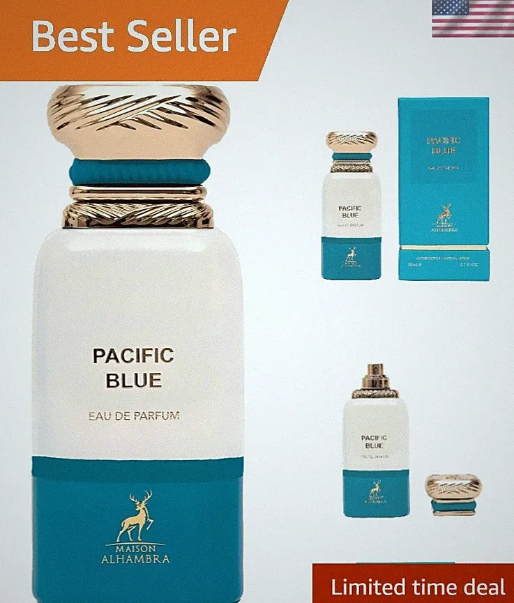 Luxurious Pacific Blue 2.7 Fl Oz Eau De Parfum - Unisex Long-Lasting Appeal