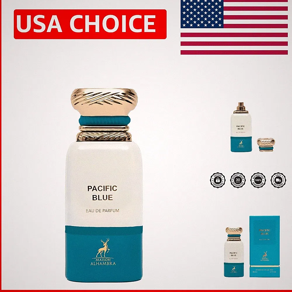 Luxury Pacific Blue Fragrance 2.7 Fl Oz - Unisex Eau De Parfum with Fresh Notes