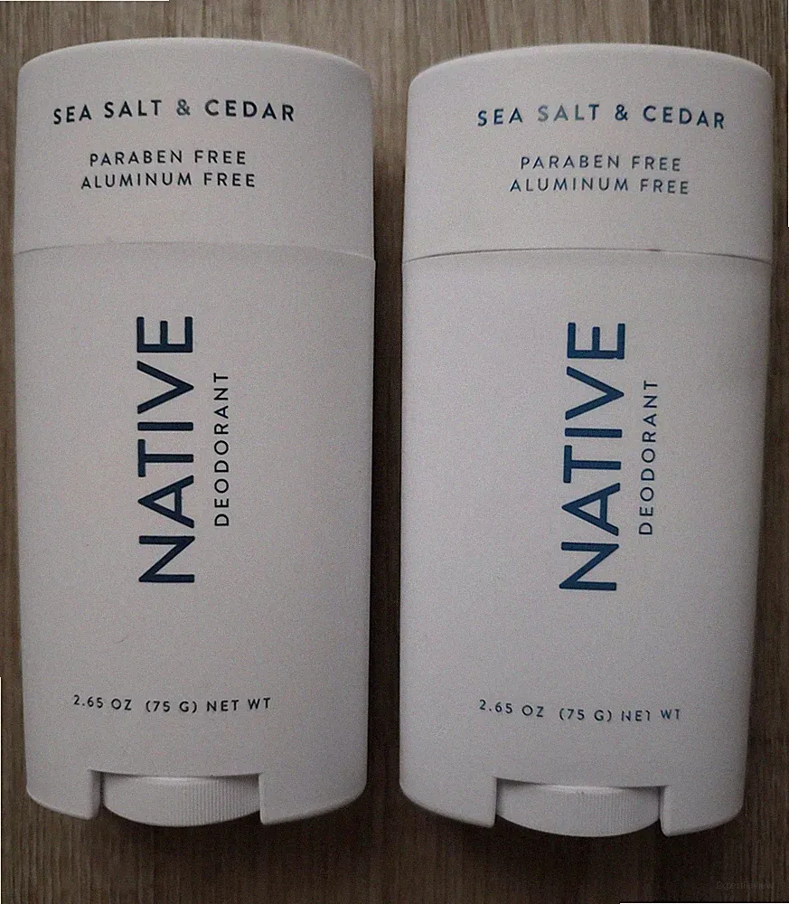 Native Deodorant Sea Salt & Cedar Scent 2.65 oz - 2 PACK NEW SHIPS FAST