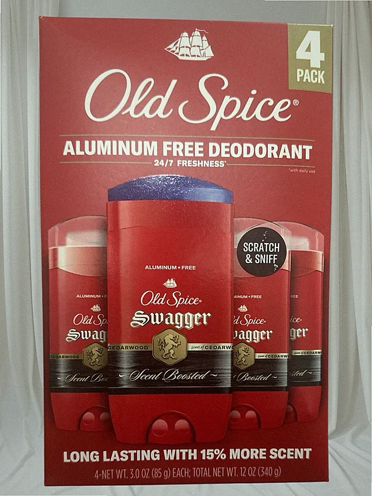 Old Spice Swagger Aluminum Free Deodorant Scent of Cedarwood 3oz 4 Pack Men New