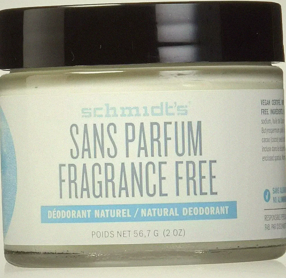 Schmidt's Natural Deodorant For Men and Women Fragrance Free - 2 Ounce Jar