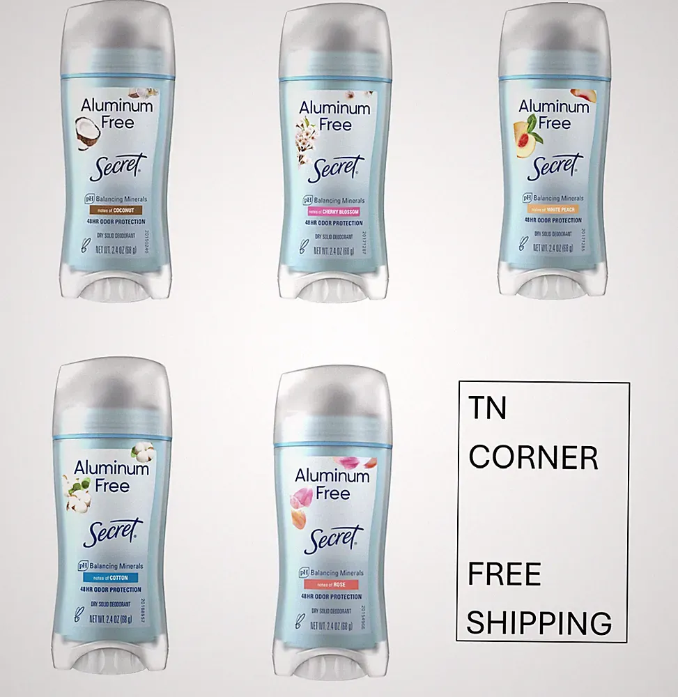 Secret Aluminum Free Women's Dry Solid Deodorant, 2.4 oz ( Choose your scent )