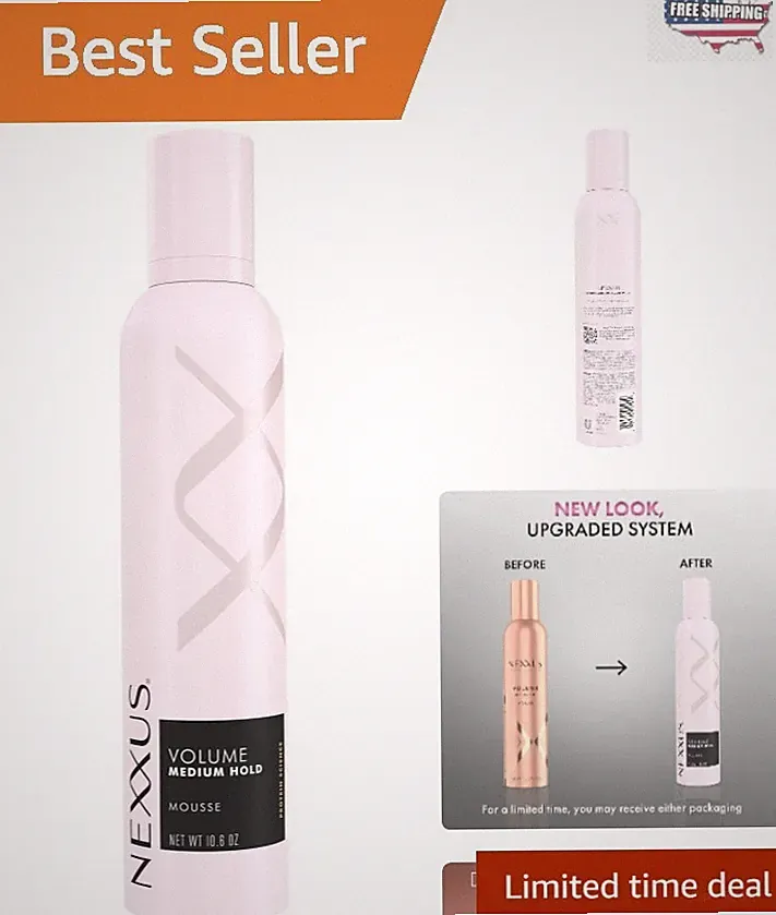 Volume Boosting Hair Mousse 10.6 oz - Lightweight Formula with Natural Scent