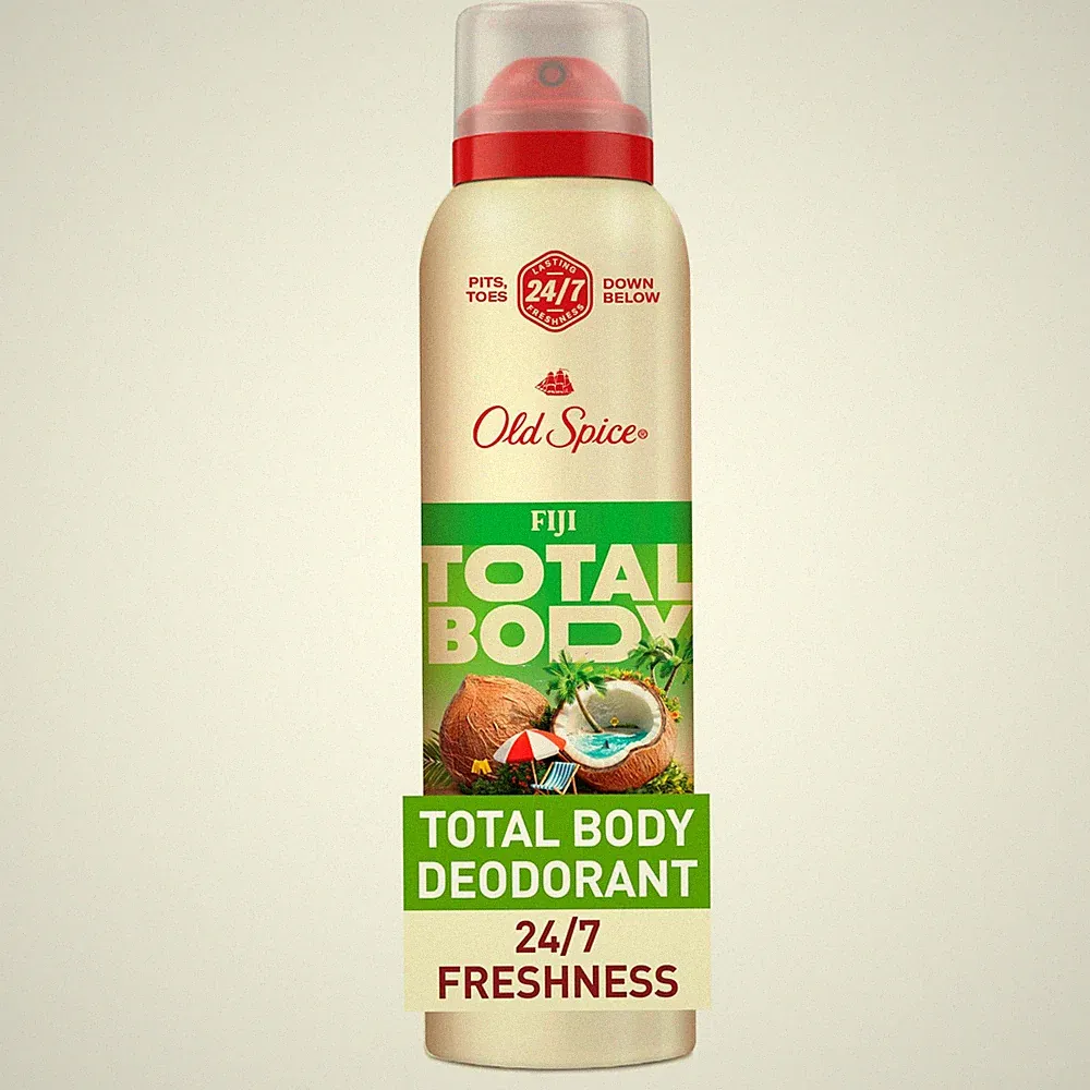 Whole Body Deodorant Spray for Men, Aluminum Free, Fiji Scent, 24/7 Odor Prot...